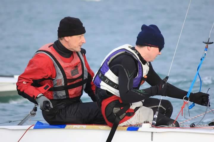 Alistair Court & Gordon Syme on day 4 of the 47th Dun Laoghaire MYC Frostbite Series  photo copyright DMYC taken at Dun Laoghaire Motor Yacht Club and featuring the Fireball class
