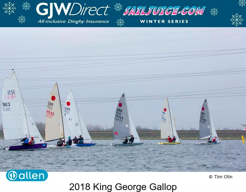 First ever King George Gallop forms part of the GJW Direct SailJuice Winter Series photo copyright Tim Olin / www.olinphoto.co.uk taken at King George Sailing Club and featuring the Fireball class