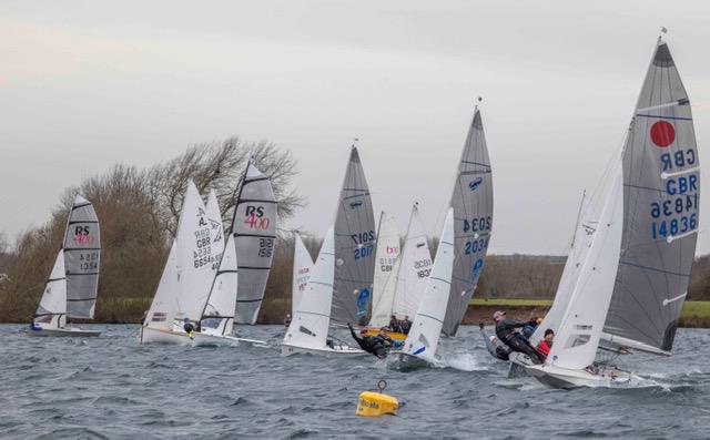 Start during the Notts County First of Year Race 2022 photo copyright David Eberlin taken at Notts County Sailing Club and featuring the Fireball class