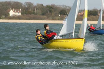Over 50 dinghies compete in the 45th Hamble Warming Pan