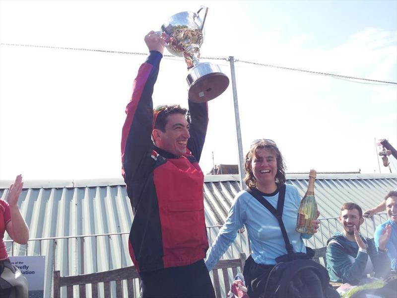 Gore winners Ben Lumby and Liz Evans at the GJW Direct Firefly nationals in Weymouth photo copyright Lucy Boreham taken at Weymouth Sailing Club and featuring the Firefly class