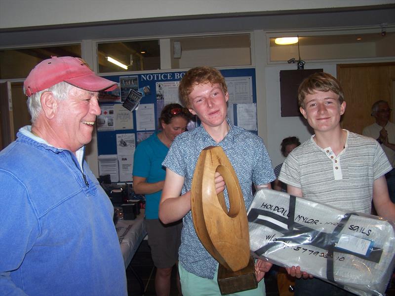 Under 18 winners during the GJW Direct Firefly Nationals prize giving at Restronguet photo copyright Guy English taken at Restronguet Sailing Club and featuring the Firefly class