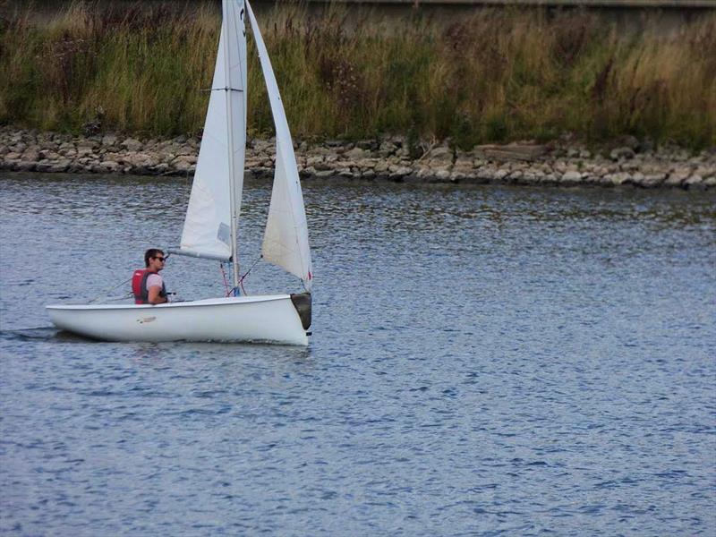 Greg Owers racing in Bart's Bash at Rotherham photo copyright Garry Chambers taken at Rotherham Sailing Club and featuring the Firefly class