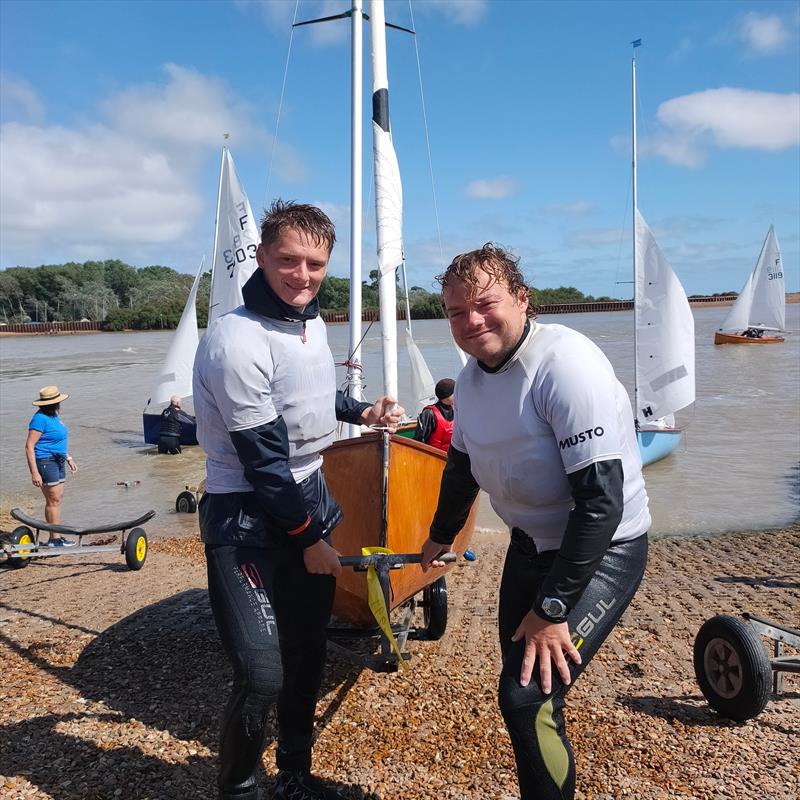 Student National Champions, Will Pank and Steve Carver - Firefly Nationals 2023 at Felixstowe photo copyright NFA taken at Felixstowe Ferry Sailing Club and featuring the Firefly class