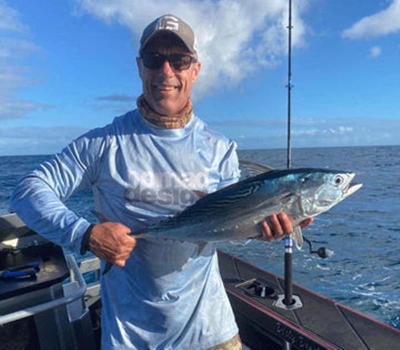 Braving the windy weather was challenging for the King Lingers Fishing Adventures crew. The tuna fishing was tough, as it is when it's too windy photo copyright Fisho's Tackle World taken at  and featuring the Fishing boat class
