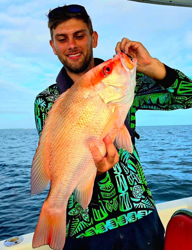 Hot Reels Pro Fish Charters clients have been catching a few nice scarlets inshore recently - photo © Fisho's Tackle World