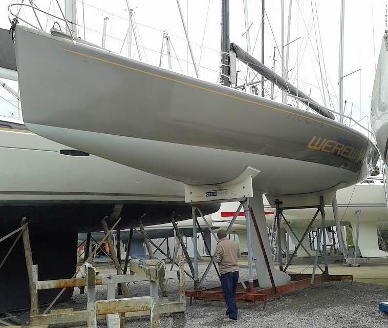John Horn checks out the Farr 45 Werewolf before purchasing her photo copyright John Horn taken at  and featuring the  class