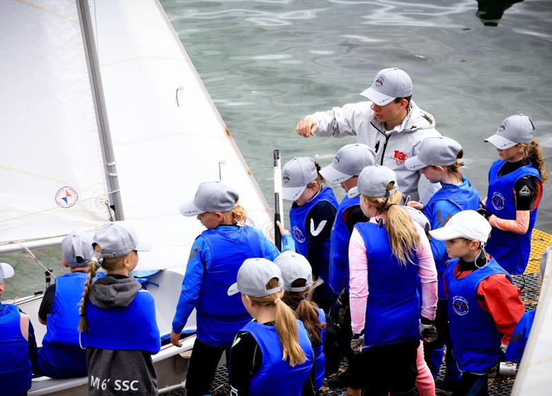 Junior Training photo copyright Sail Media taken at Manly 16ft Skiff Sailing Club and featuring the Flying 11 class