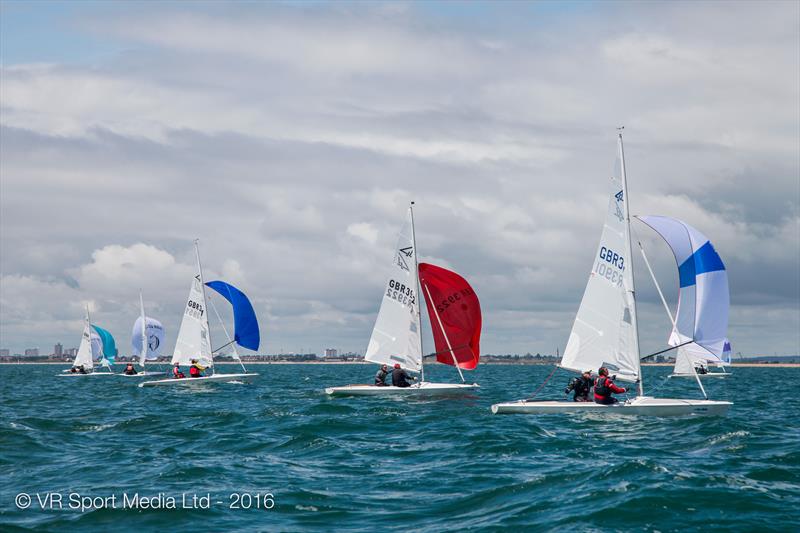 Mike Kilbe and Tony Cox (3901) on day 4 of the UK Global Flying Fifteen Nationals photo copyright VR Sport Media taken at Hayling Island Sailing Club and featuring the Flying Fifteen class