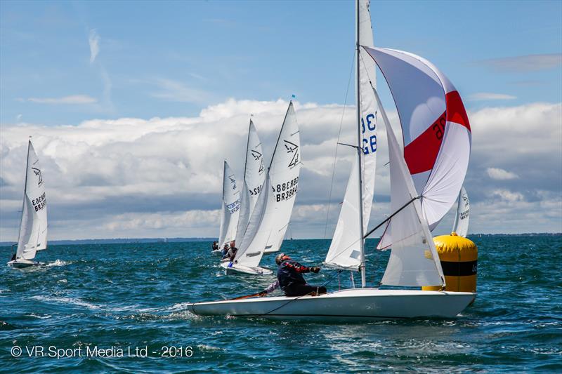 Sue Bannister wins first lady at the UK Global Flying Fifteen Nationals photo copyright VR Sport Media taken at Hayling Island Sailing Club and featuring the Flying Fifteen class