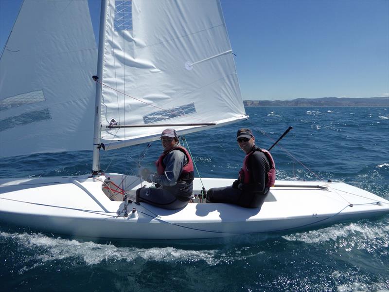 Nick & Janet Jerwood finish 2nd in the Flying Fifteen Worlds at Napier photo copyright Jonny Fullerton taken at Napier Sailing Club and featuring the Flying Fifteen class