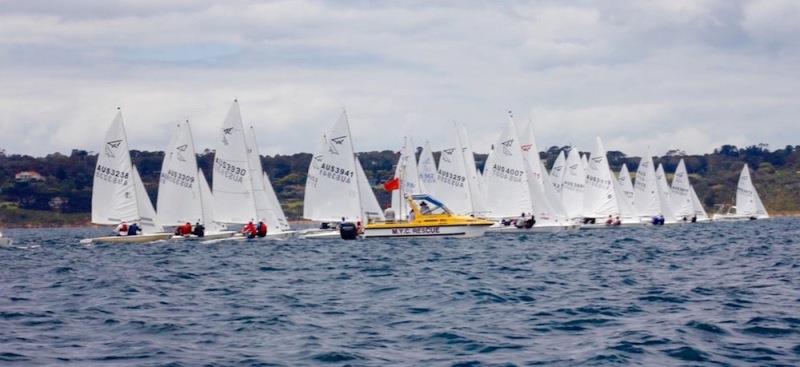 Day 1 - Flying Fifteen Australian Championships photo copyright Andrew Weber taken at Mornington Yacht Club and featuring the Flying Fifteen class