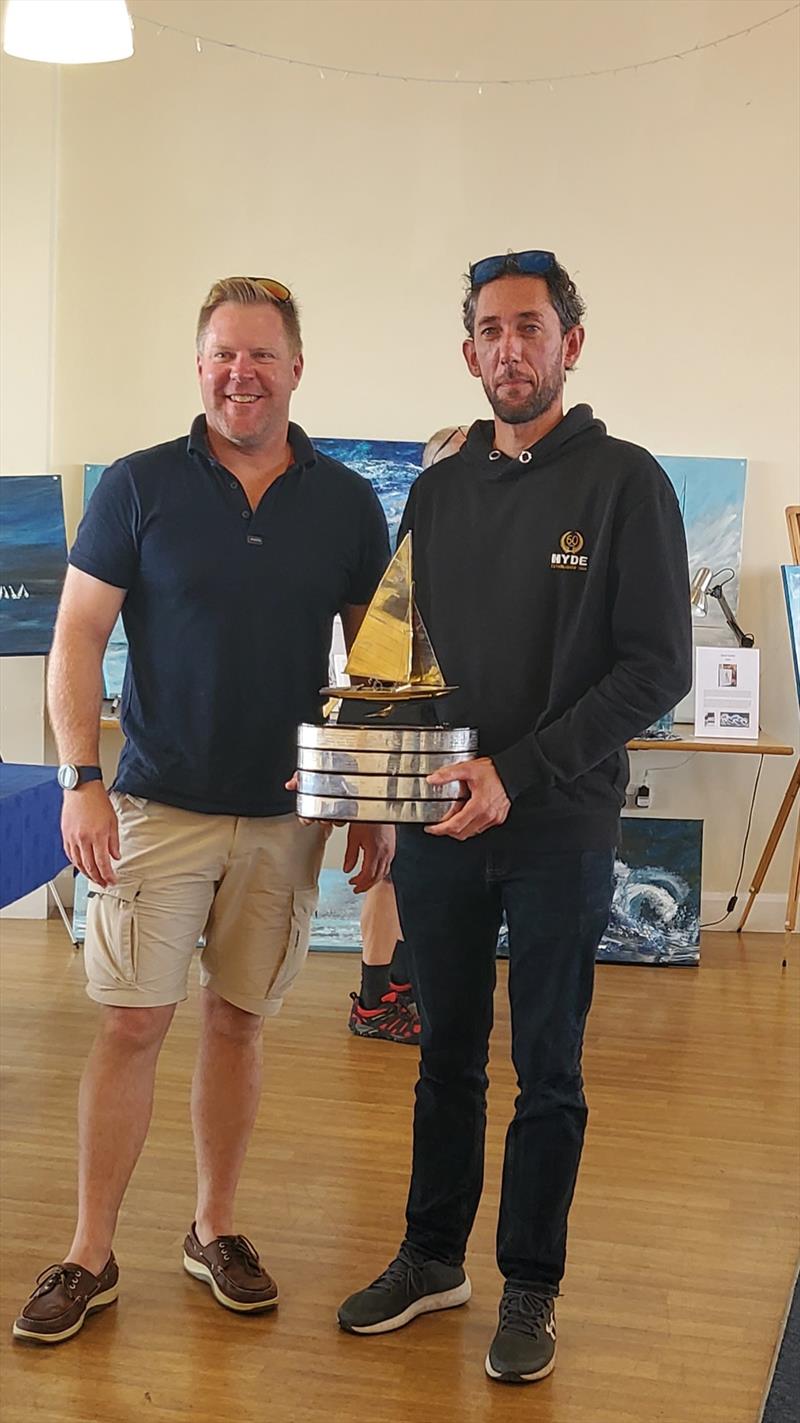 Ben McGrane and Russ Clark win the UK Global Flying Fifteen Nationals at the WPNSA photo copyright Stephen Moncur taken at Weymouth & Portland Sailing Academy and featuring the Flying Fifteen class