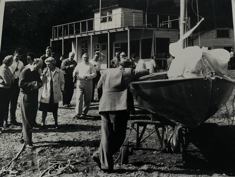 Gilmac set for launching at Loch Earn in 1961 photo copyright Bobby Salmond taken at Loch Earn Sailing Club and featuring the Flying Fifteen class