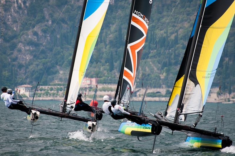 Day 3 of The Foiling Week 2015 photo copyright Martina Orsini taken at Fraglia Vela Malcesine and featuring the Flying Phantom class