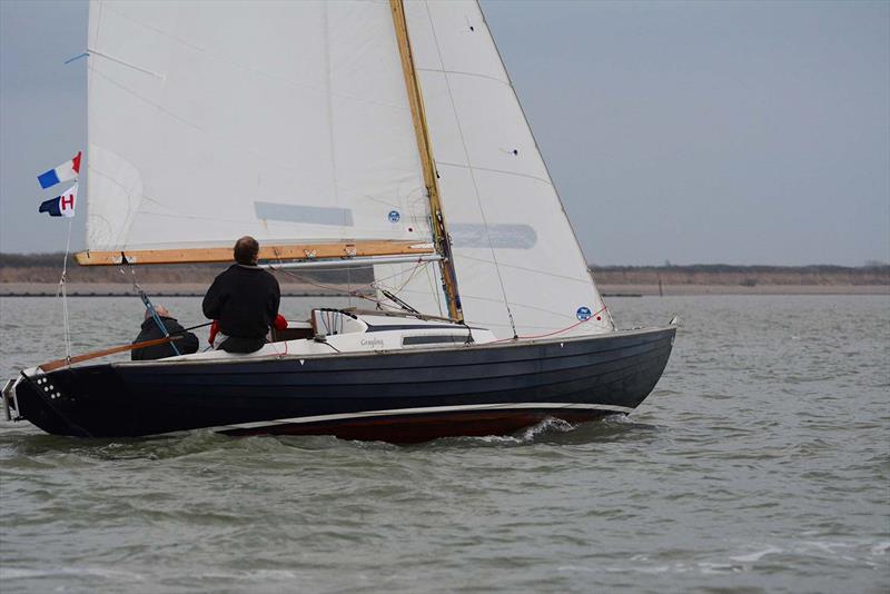 Grayling on day 1 of the Hamble River Early Bird Series photo copyright Trevor Pountain taken at Hamble River Sailing Club and featuring the Folkboat class
