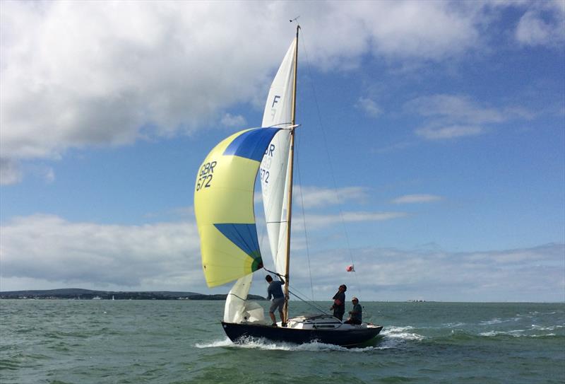 Jos during Lymington Nordic Folkboats Saturday Series race 12 photo copyright RLymYC taken at Royal Lymington Yacht Club and featuring the Folkboat class