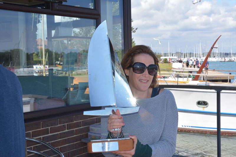 Suzie Bruchett wins the Foxer Stiletto Cup at Hamble photo copyright Trevor Pountain taken at Hamble River Sailing Club and featuring the Foxer class