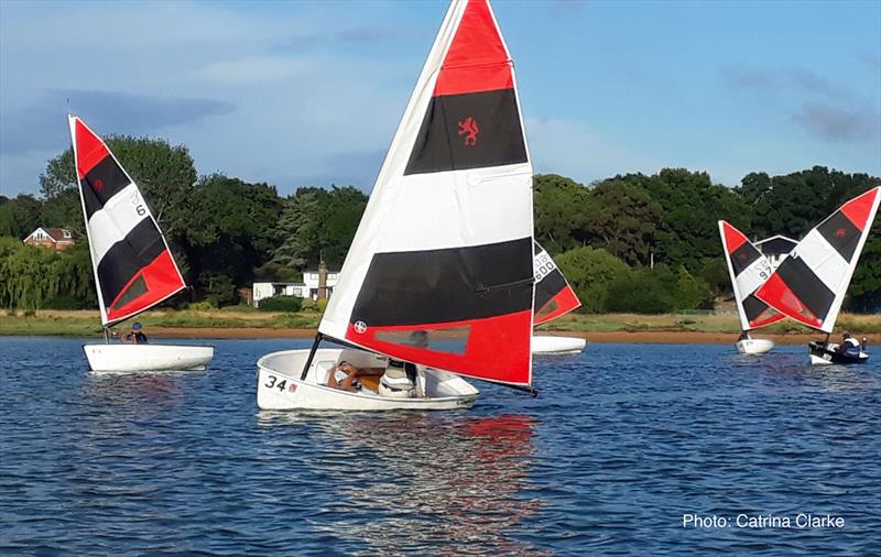 Foxers back out on the Hamble River photo copyright Catrina Clarke taken at Hamble River Sailing Club and featuring the Foxer class