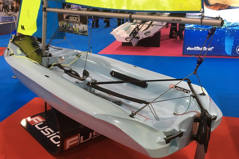 Fusion dinghy seen at the RYA Dinghy and Watersports Show 2023 photo copyright Magnus Smith taken at RYA Dinghy Show and featuring the Fusion class