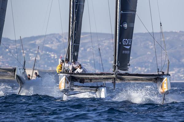GC32s at Marseille One Design competition day 3 photo copyright Sander van der Borch / The Great Cup taken at  and featuring the GC32 class