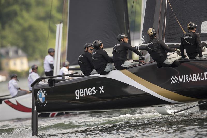 Spindrift racing redeemed herself on day 2 of the GC32 Austria Cup photo copyright Guilain Grenier / Bullitt GC32 Racing Tour taken at  and featuring the GC32 class