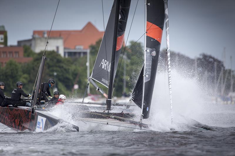ARMIN STROM Sailing Team on day 2 of the Bullitt GC32 Racing Tour: Kiel Cup photo copyright Sander van der Borch taken at  and featuring the GC32 class