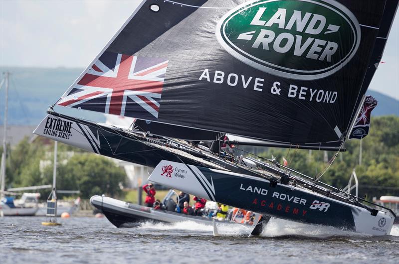 Land Rover BAR Academy on day 3 of Extreme Sailing Series™ Act 3 in Cardiff Bay - photo © Lloyd Images