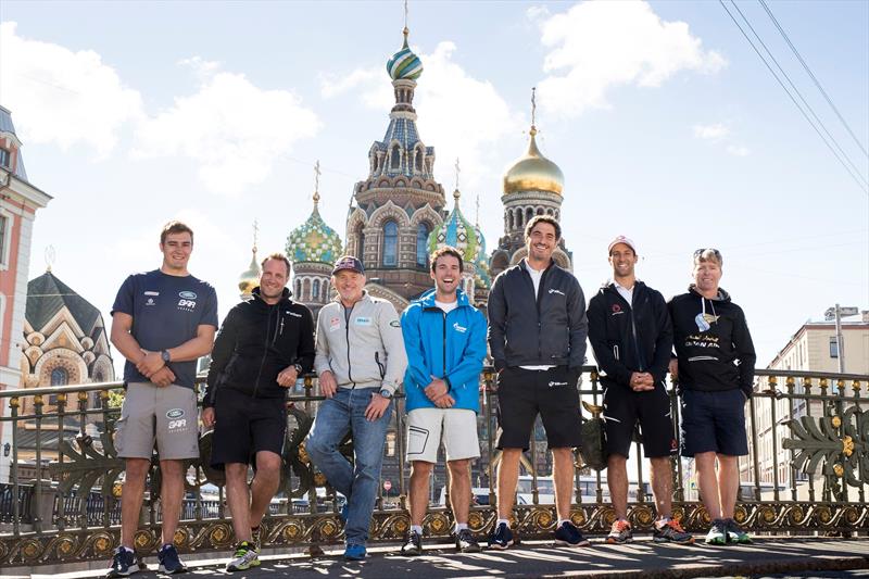 The skippers of the GC32 fleet took some time off to visit some of St Petersburg's famous sites on day 3 of  Extreme Sailing Series™ Act 5, St Petersburg - photo © Lloyd Images