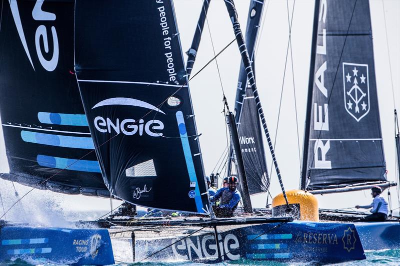 Team ENGIE on the podium for the first time at the GC32 La Reserva de Sotogrande Cup - photo © Jesus Renedo / GC32 Racing Tour