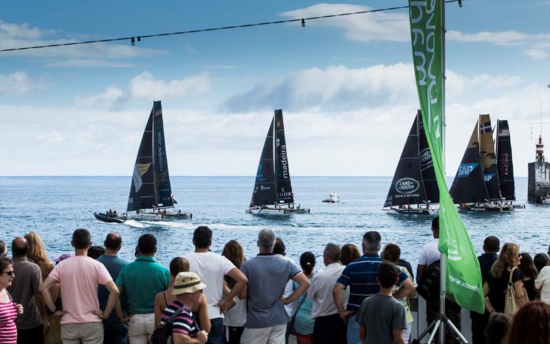 Spectators watch on day 4 of Extreme Sailing Series™ Act 6, Madeira Islands - photo © Lloyd Images