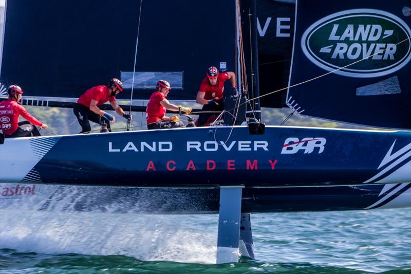 Land Rover BAR Academy during Extreme Sailing Series 2016, Act 8 Sydney photo copyright Jesus Renedo / Lloyd Images taken at  and featuring the GC32 class