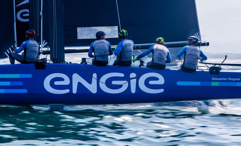Team ENGIE was the winner on day 3 at the GC32 Championship photo copyright Jesús Renedo / GC32 Championship Oman 2017 taken at Oman Sail and featuring the GC32 class