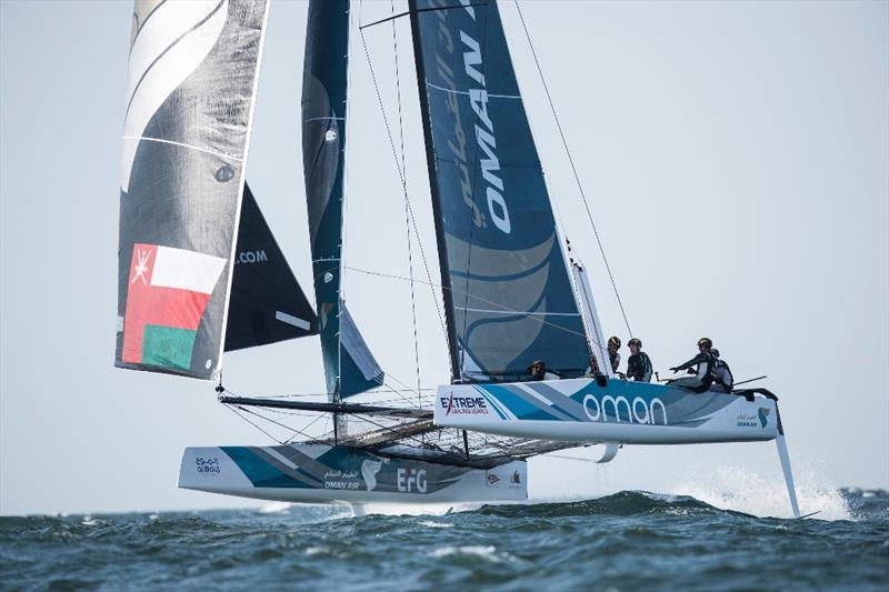 2017 Extreme Sailing Series™ Act 1, Muscat day 4 photo copyright Lloyd Images taken at Oman Sail and featuring the GC32 class