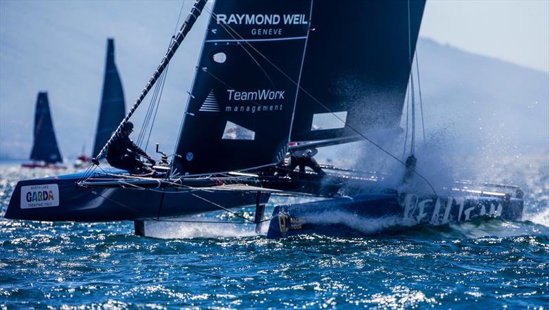 Stand-out performer - Realteam on day 3 of the GC32 Riva Cup photo copyright Jesus Renedo / GC 32 Racing Tour taken at Fraglia Vela Riva and featuring the GC32 class