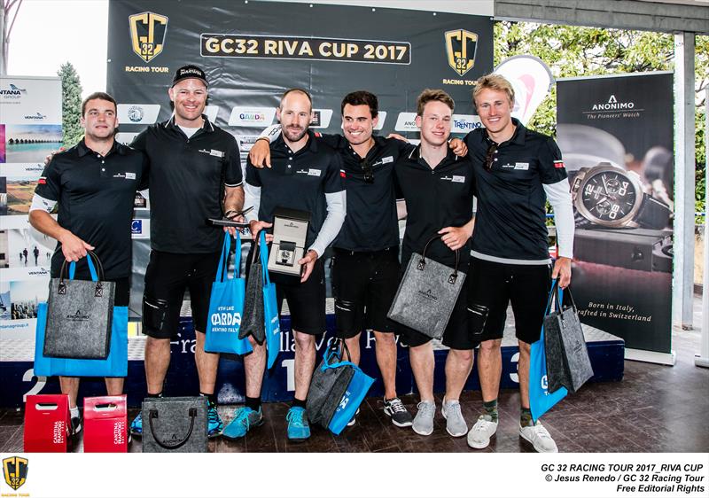 Flavio Marazzi's team wins the first ANONIMO Speed Challenge at the GC32 Riva Cup photo copyright Jesus Renedo / GC32 Racing Tour taken at Fraglia Vela Riva and featuring the GC32 class