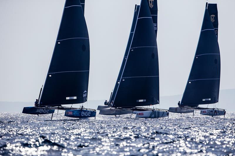 Sparkling conditions on day 2 in the GC32 Racing Tour at the 36th Copa del Rey MAPFRE - photo © Jesus Renedo / GC32 Racing Tour