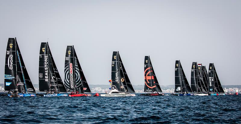 The full 10 boat line-up on day 2 in the GC32 Racing Tour at the 36th Copa del Rey MAPFRE photo copyright Jesus Renedo / GC32 Racing Tour taken at  and featuring the GC32 class
