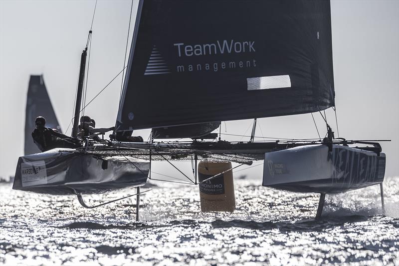 Realteam on the Marseille One Design Practice Day photo copyright Gilles Martin-Raget / GC32 Racing Tour taken at  and featuring the GC32 class