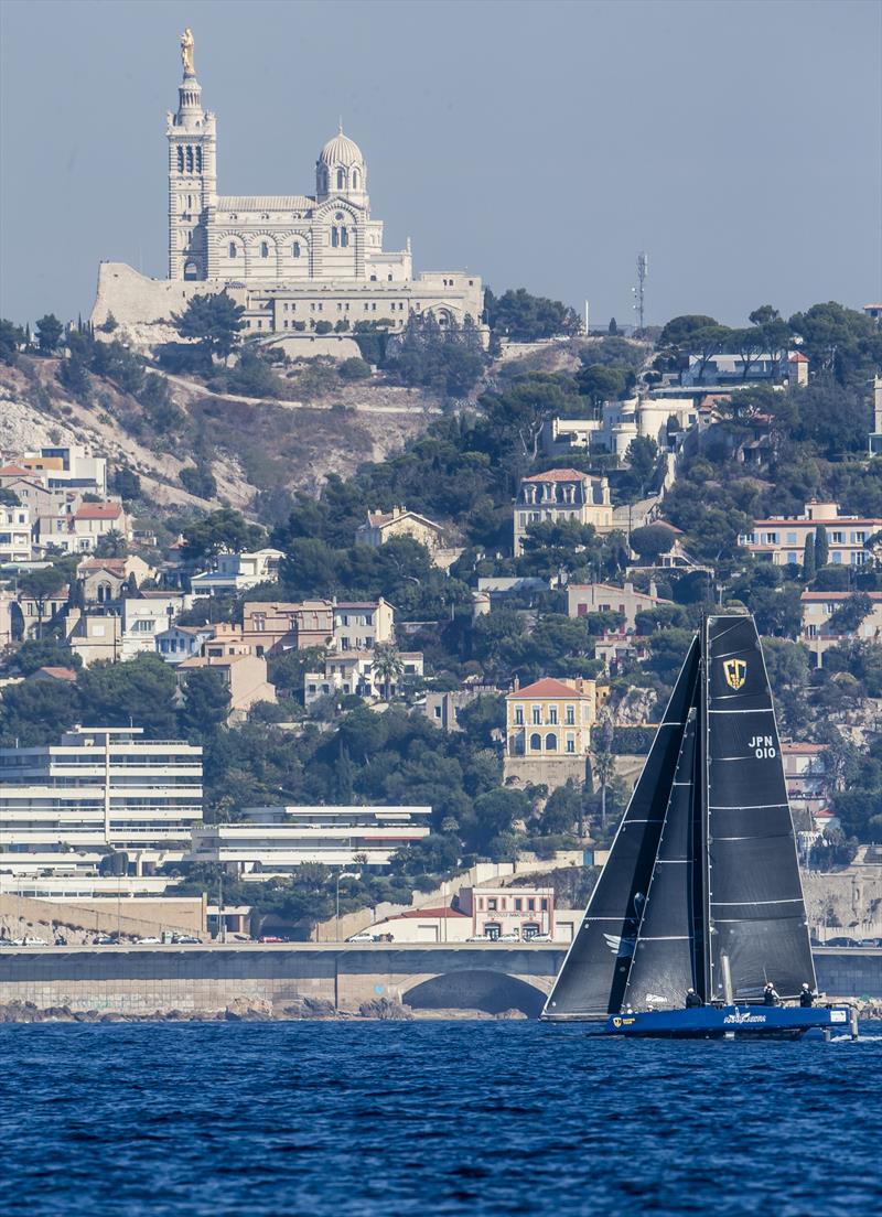 Naofumi Kamei's Mamma Aiuto! was fastest today in the ANONIMO Speed Challenge on day 1 of Marseille One Design photo copyright Jesus Renedo / GC32 Racing Tour taken at  and featuring the GC32 class