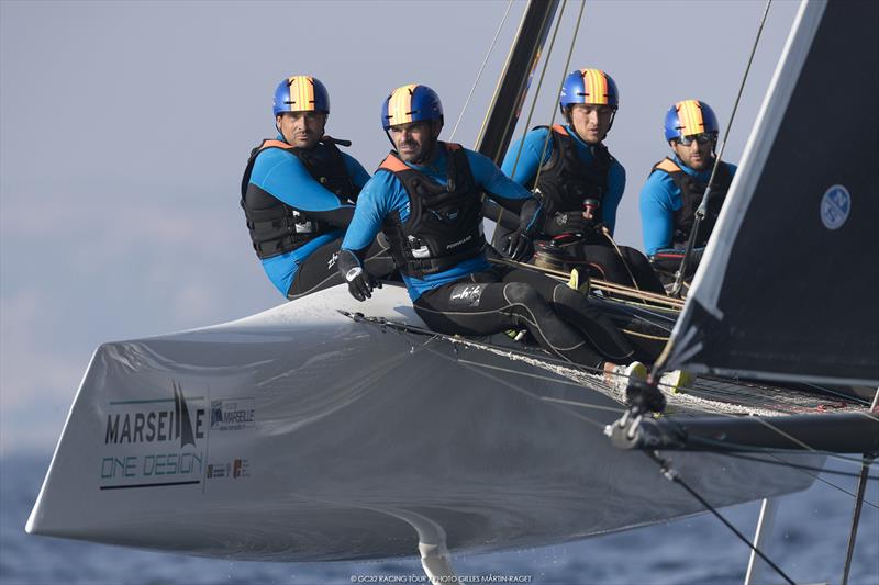Three bullets today for Erik Maris' Zoulou on day 3 of Marseille One Design photo copyright Gilles Martin-Rager / GC32 Racing Tour taken at  and featuring the GC32 class
