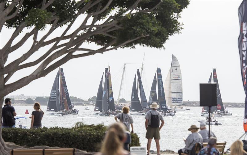 Light winds on day 1 of Extreme Sailing Series™ Act 7, San Diego - photo © Lloyd Images