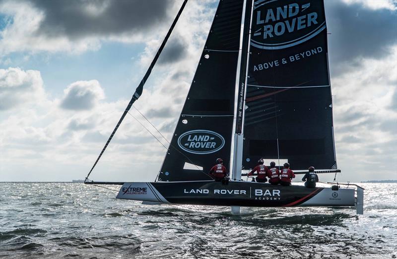Land Rover BAR Academy winter training on the Solent photo copyright Alex Palmer taken at  and featuring the GC32 class