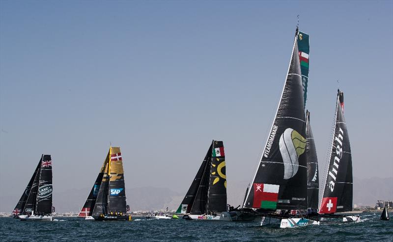 2018 Extreme Sailing Series™ Act 1, Muscat - Day 2 photo copyright Extreme Sailing Series taken at  and featuring the GC32 class
