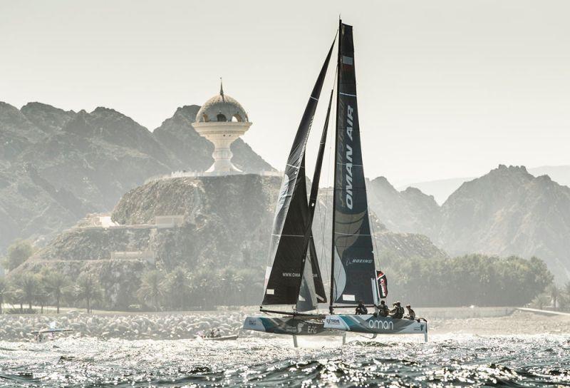 Extreme Sailing Series Act 1, Muscat 2017 - Day one - Oman Air photo copyright Lloyd Images taken at  and featuring the GC32 class