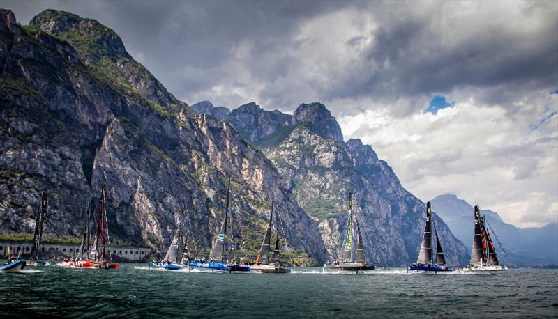 Lake Garda is one of the world's top venues for foiling catamaran racing  photo copyright Jesus Renedo / GC32 Racing Tour taken at  and featuring the GC32 class
