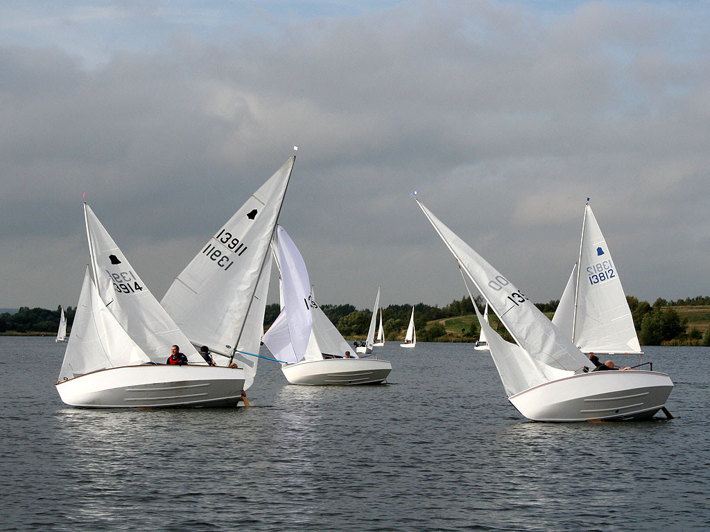 Action from the GP14 Inland Championship at Leigh & Lowton photo copyright Paul Allen taken at Leigh & Lowton Sailing Club and featuring the GP14 class