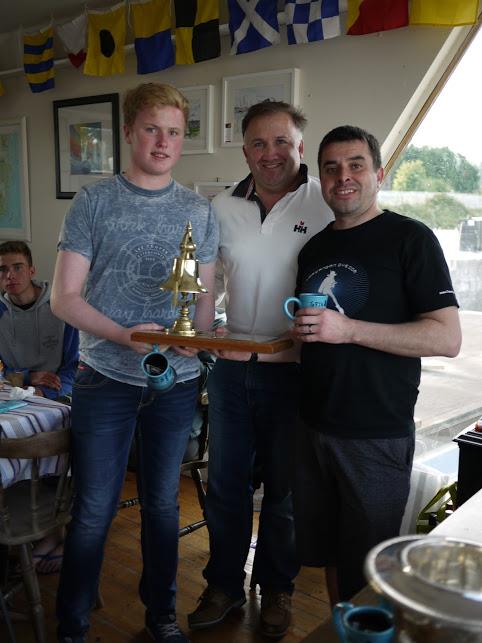 Youth Champions Ed Coyne & Coleman Grimes at the GP14 Irish Youth Championship prize giving photo copyright Laura McFarland taken at Greystones Sailing Club and featuring the GP14 class