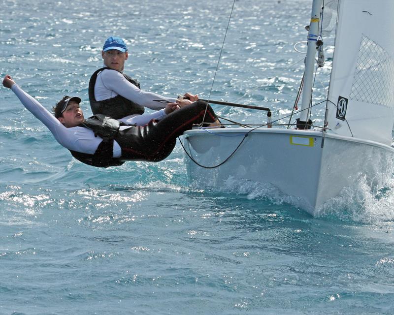 Consistent sailing from Mike Senior and Chris White keeps them in contention on day 4 of the GP14 World Championships in Barbados photo copyright Peter Marshall taken at Barbados Yacht Club and featuring the GP14 class