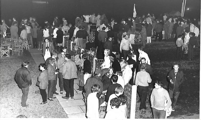 The West Lancs 24 Hour Race pits at night in 1969 photo copyright WLYC taken at West Lancashire Yacht Club and featuring the GP14 class